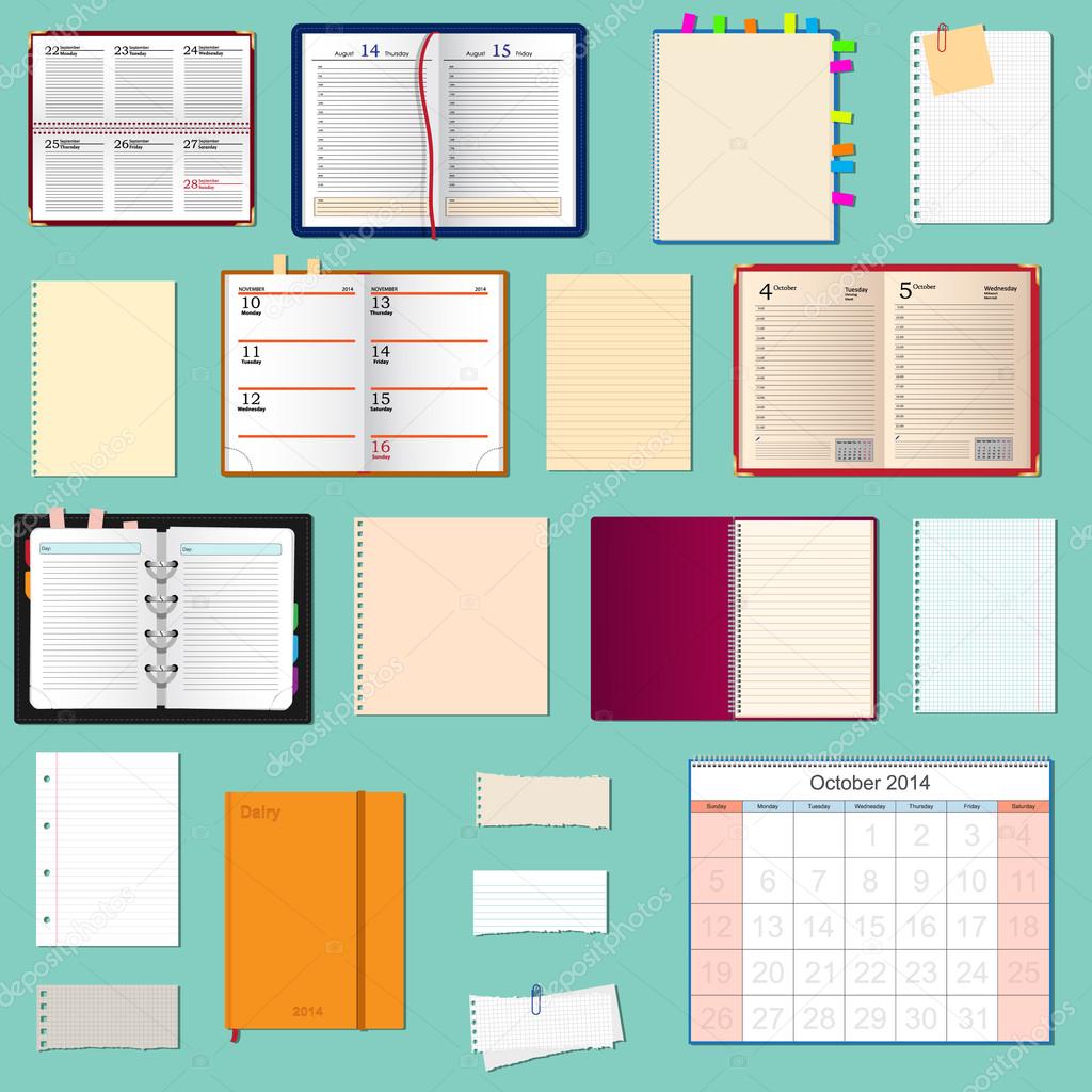 Collection of vector notebooks