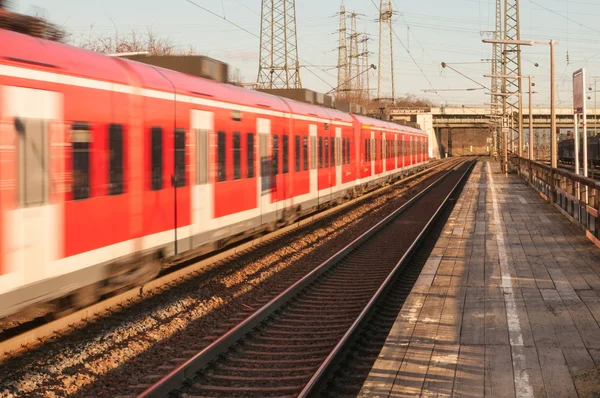 Passeren van de trein — Stockfoto