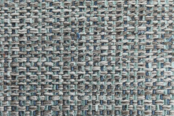 Крупный план грубой серо-голубой и белой текстурированной ткани — стоковое фото