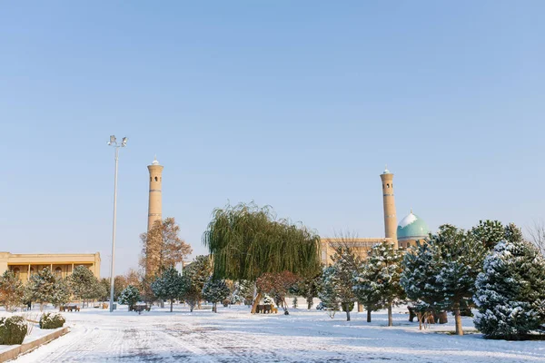 Ташкент Узбекистан Декабрь 2020 Старый Город Зимой — стоковое фото