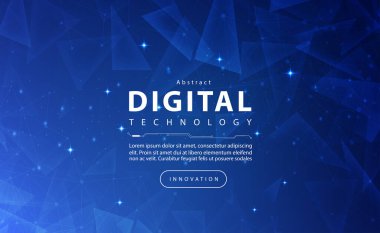 Digital technology banner blue background concept, technology light purple sky effect, abstract tech, innovation future data, internet network, Ai big data, lines dots connection, illustration vector