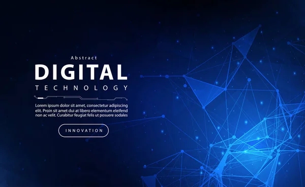 Digital Technology Blue Background Concept Cyber Data Security Technology Abstract — Archivo Imágenes Vectoriales