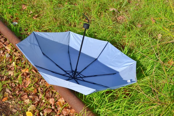 Guarda-chuva azul — Fotografia de Stock