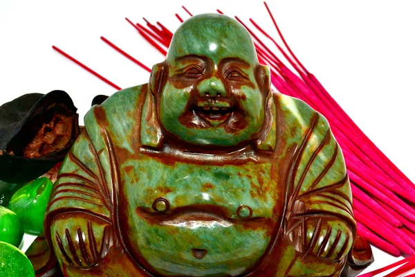 Grüner Buddha — Stockfoto
