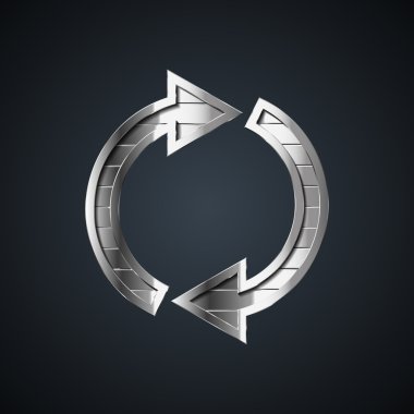 vektör metal geri dönüşüm simgesini