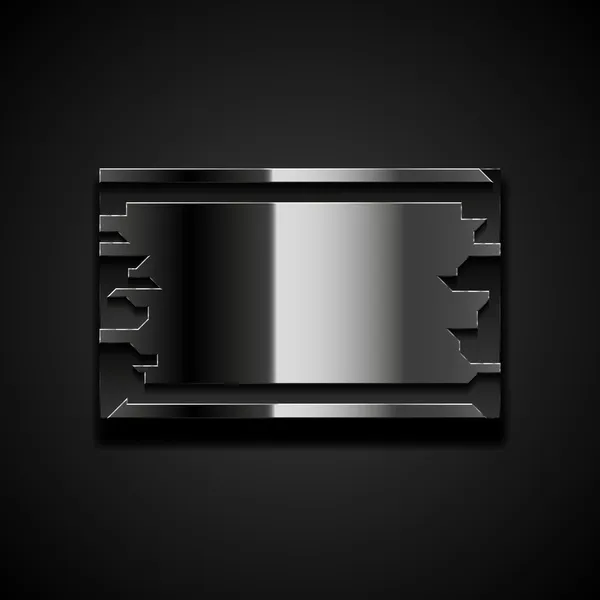 Vector futuristic dark metal frame — Stock Vector