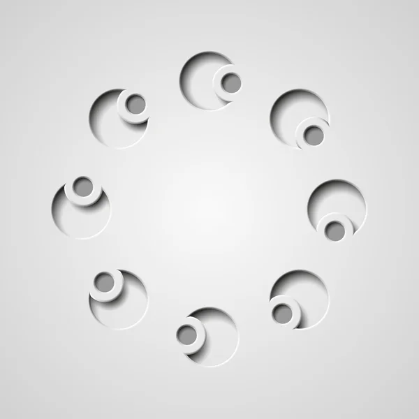 Cercle abstrait vectoriel avec ombre — Image vectorielle