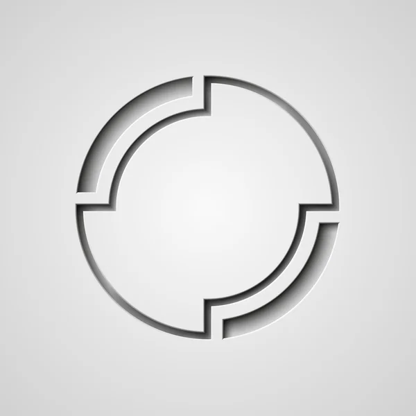 Vector círculo abstracto con sombra — Vector de stock