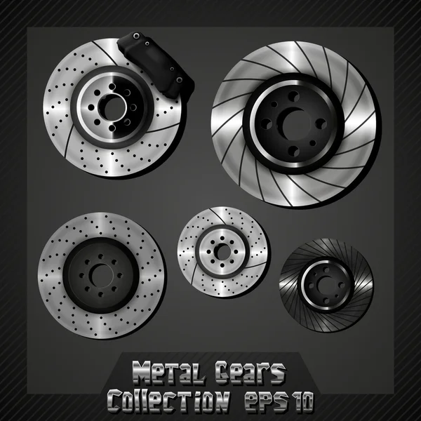 Vector realistic brake discs Stock Illustration