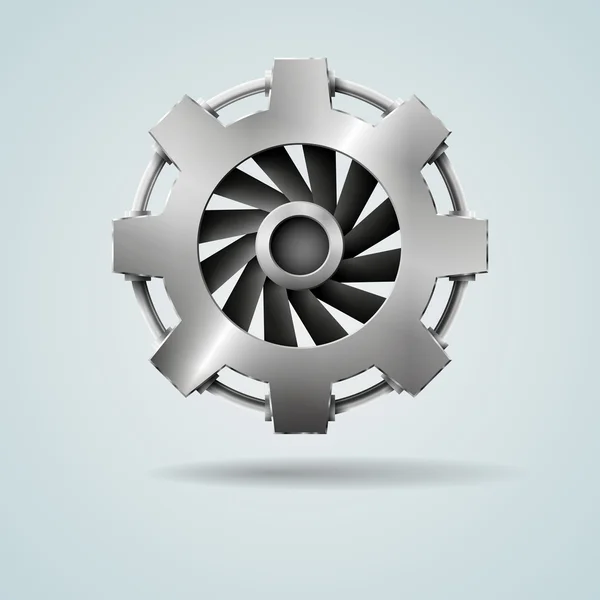 Abstract metal gear with ventilation fan Royalty Free Stock Illustrations