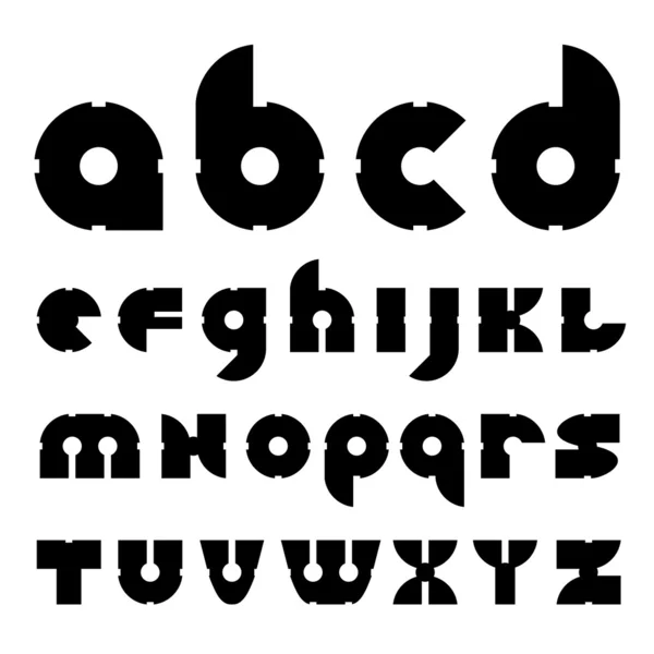 Векторні абстрактні чорні літери алфавіту — стоковий вектор