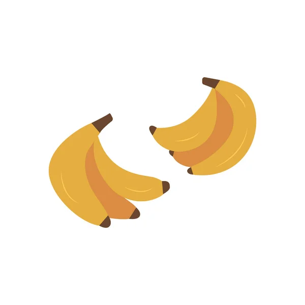 Montón Plátanos Fruta Dulce Amarilla Saludable Que Repone Energía Vector — Vector de stock
