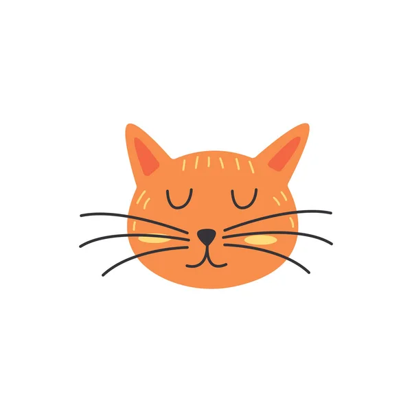 Симпатичная Кошка Красочная Векторная Иллюстрация Нарисованной Рукой Животного Международный День — стоковый вектор