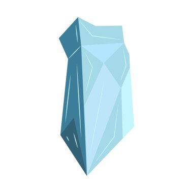 Aquamarine veya apatite. Kristal mavi renk. Gemstone büyüsü. Parlak ve parlak. Renkli vektör izole edilmiş el çizimi. Simge tek ögesi