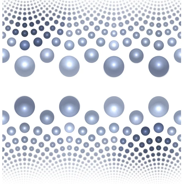 Rhythmic pattern of beads on a white background — Stock Photo, Image