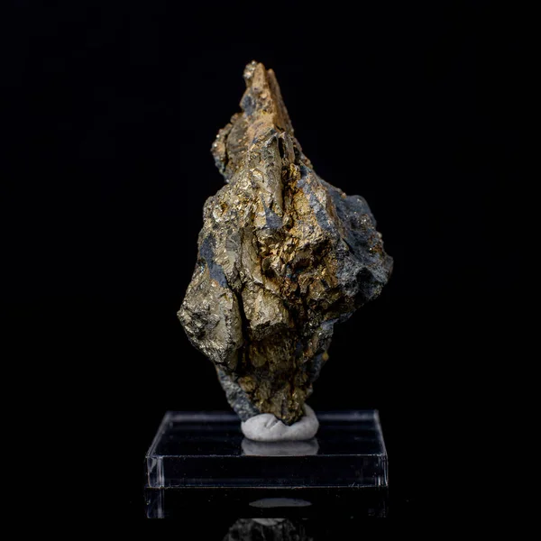 Pyrite Minérale Pyrite Fer Également Connue Sous Nom Fou Est — Photo