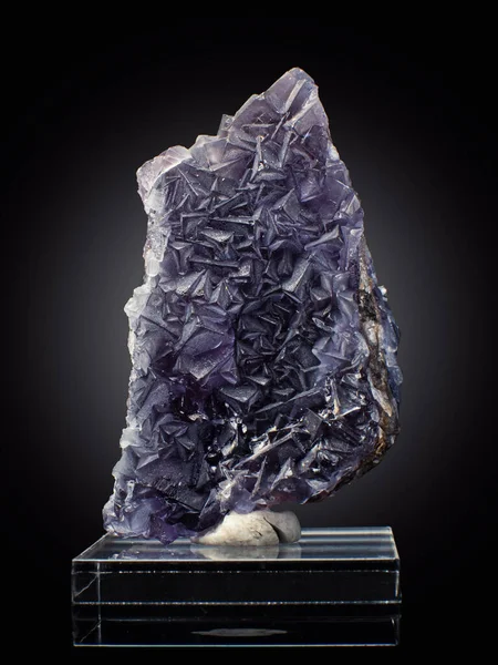 Meraviglioso Oggetto Della Collezione Mineralogica Claster Cristallo Minerale Fluorite Sfondo — Foto Stock