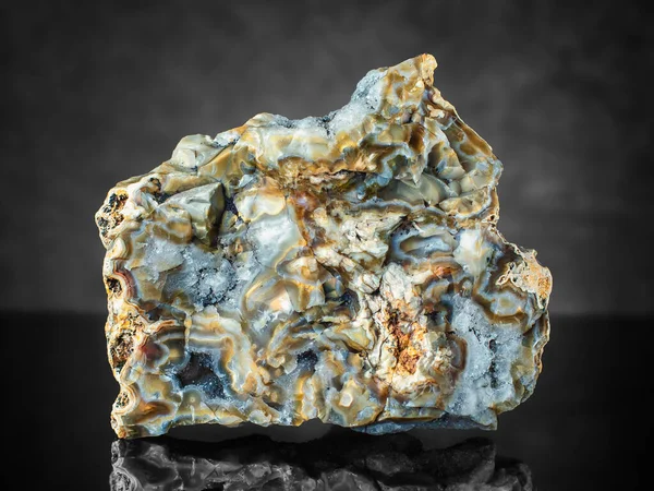 Kolekcjonerski Składnik Agatu Mineralnego Różnorodność Chalcedony Produkcja Rosji Chukotka — Zdjęcie stockowe