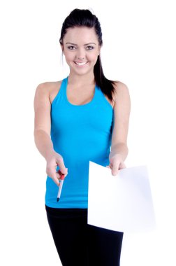 Fitness kız kaydolun