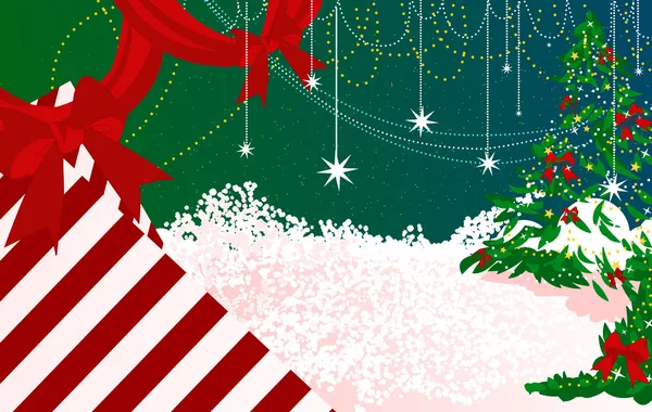 Feliz Navidad tarjeta de fondo y el invierno — Vector de stock