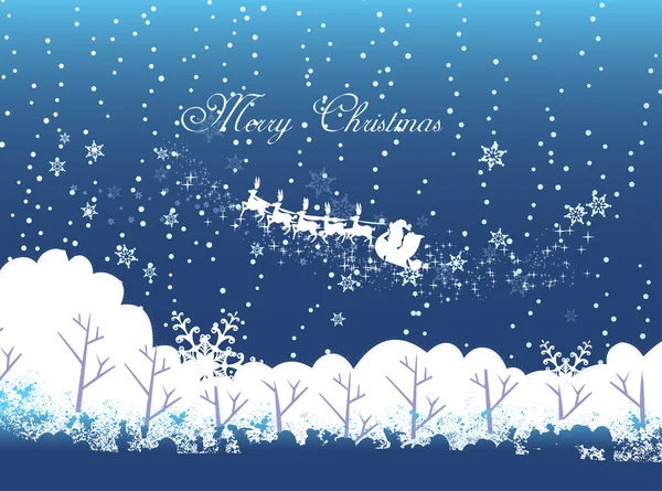 Merry christmas achtergrond kaart en winter — Stockvector