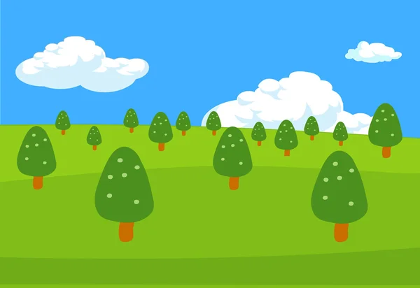 Trees and background landscape — Stock Vector