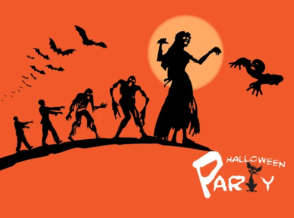 Invitación a Halloween — Vector de stock