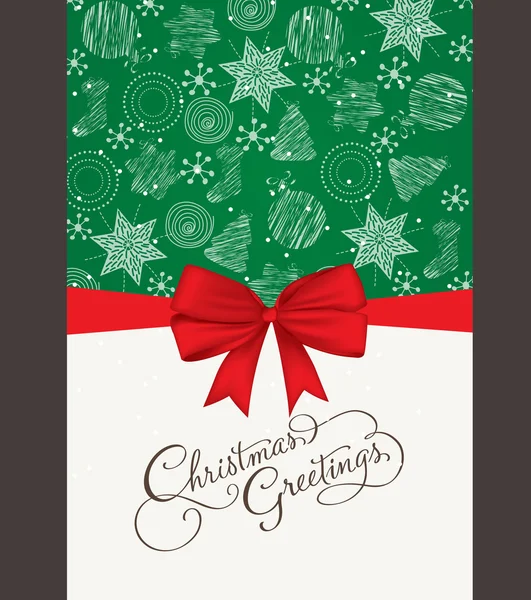 Christmas and new year vector greeting card — Stock Vector