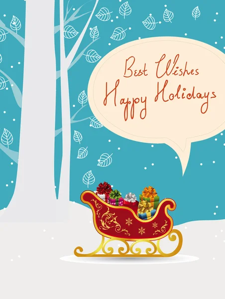 Tutto avvolto Holiday Card — Vettoriale Stock