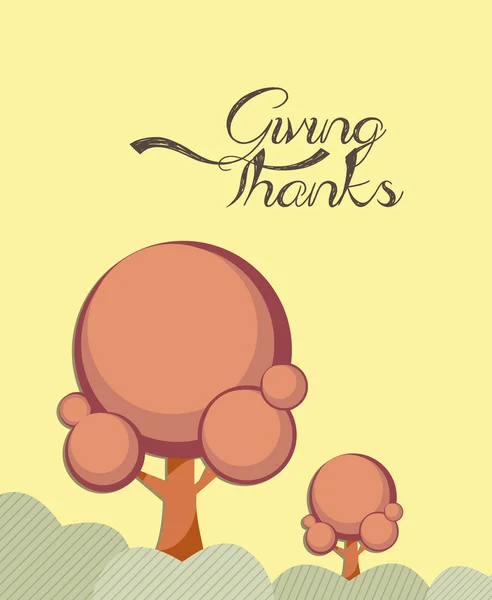 Giving thank's happy card — Stock Vector
