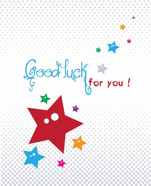 Good luck greeting card — Stock Vector