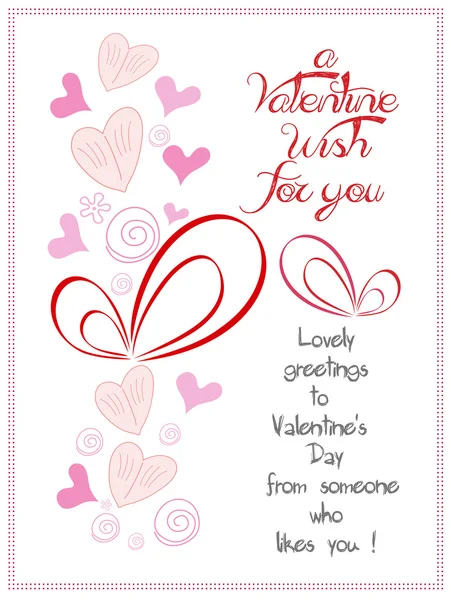 Happy valentine wish for you — Stock Vector
