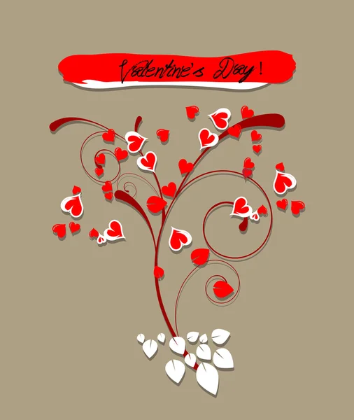 Valentine carte de voeux coeurs — Image vectorielle