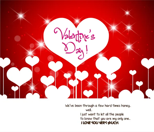 Valentijn groet harten abstracte achtergrond — Stockvector