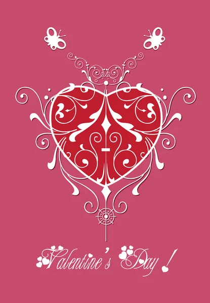 San Valentín saludando corazones patrón abstracto — Vector de stock