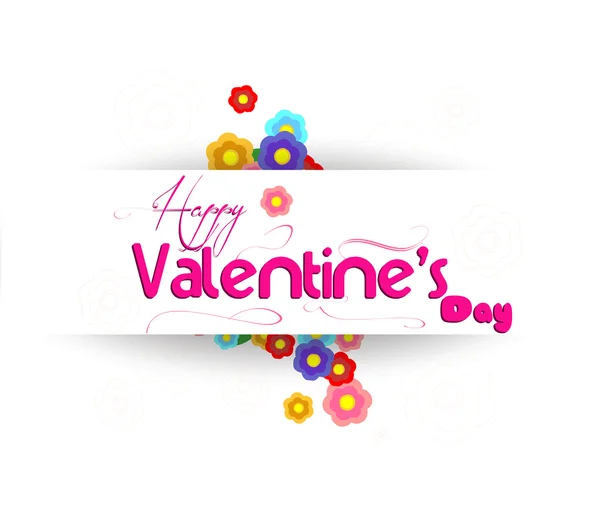 Saint Valentin avec des fleurs — Image vectorielle