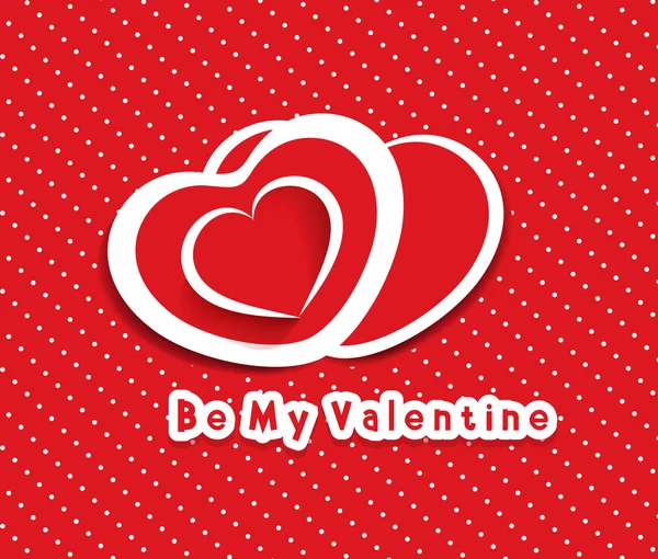 Papier hart Valentijnskaart — Stockvector