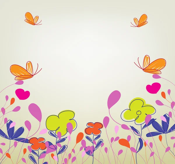 Spring Flowers background — Stock Vector