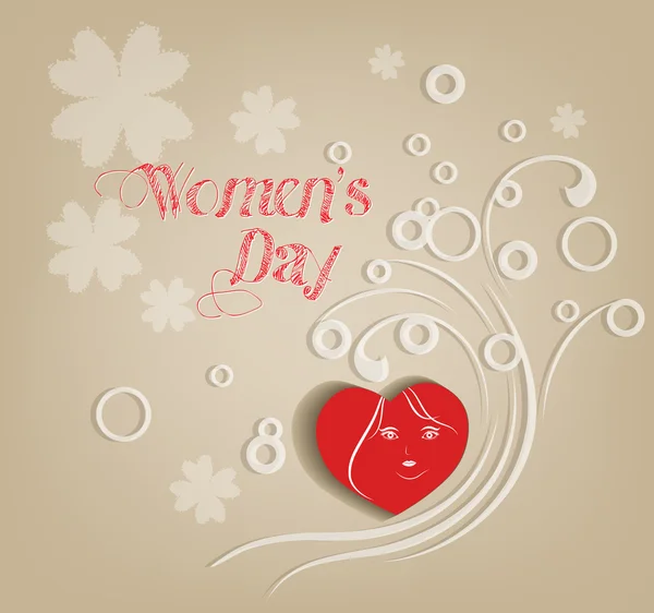 Carte de vœux Happy Women's Day — Image vectorielle