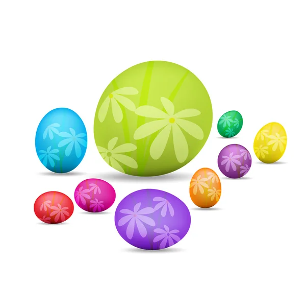 Œufs de Pâques, Pâques heureux — Image vectorielle