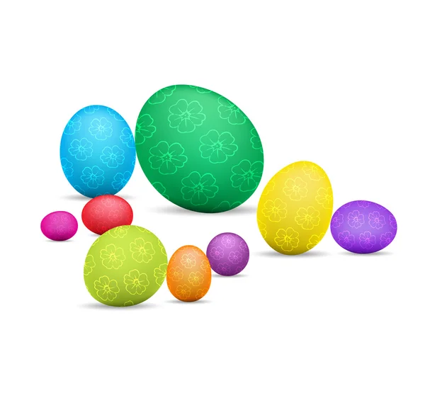 Huevos de Pascua, feliz Pascua — Vector de stock