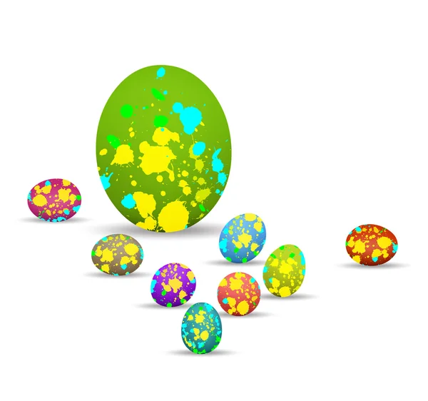 Huevos de Pascua, feliz Pascua — Vector de stock