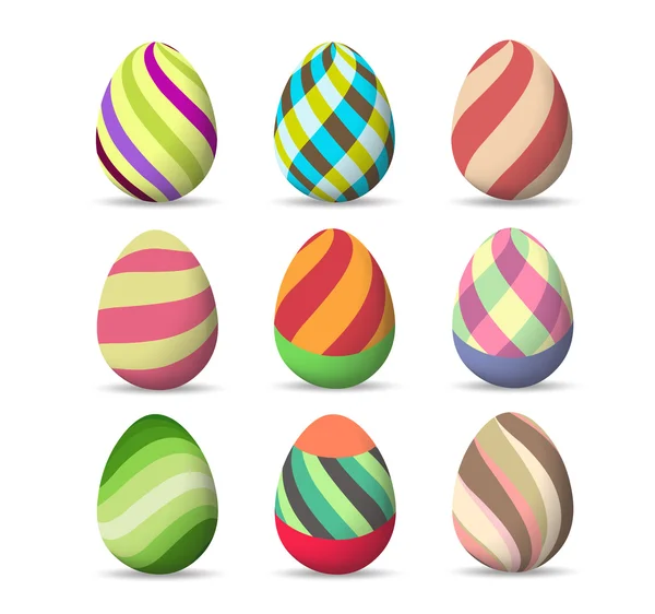 Huevos de Pascua, feliz Pascua — Vector de stock