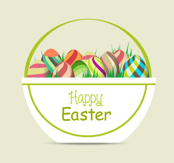 Uova di Pasqua e pasqua felice — Vettoriale Stock