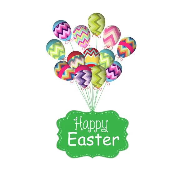 Easter eggs and happy easter — Stock Vector