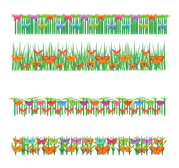 Conjunto de papel de encaje con flor — Vector de stock