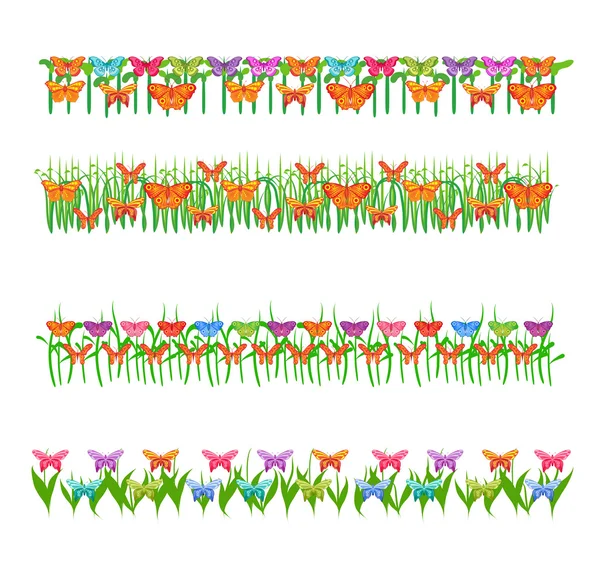 Ensemble de Papier à Dentelle avec fleur — Image vectorielle