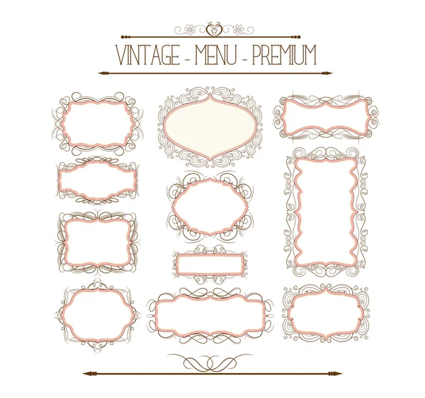 Ornate and doodle callgraphic frames — Stock Vector