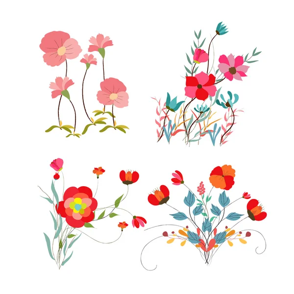 Set of botanical graphic elements — Stock Vector