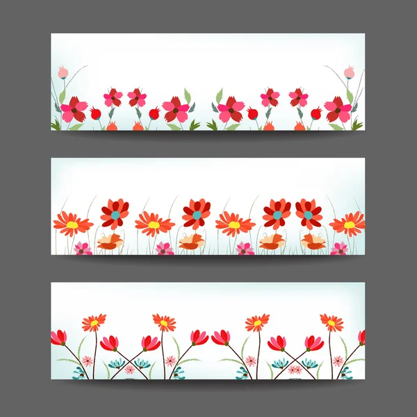 Background with flowers in retro style — Stock Vector
